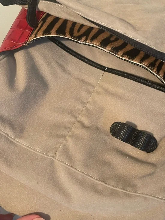 *RARE* Brahmin Burchelli Collection Red Leather & Calf Hair Kendall Bag - Picture 12 of 14